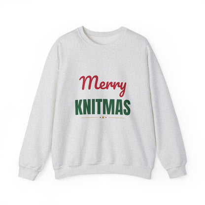 Merry Knitmas Sweatshirt, Knitting Christmas Crewneck, Knitter Gift
