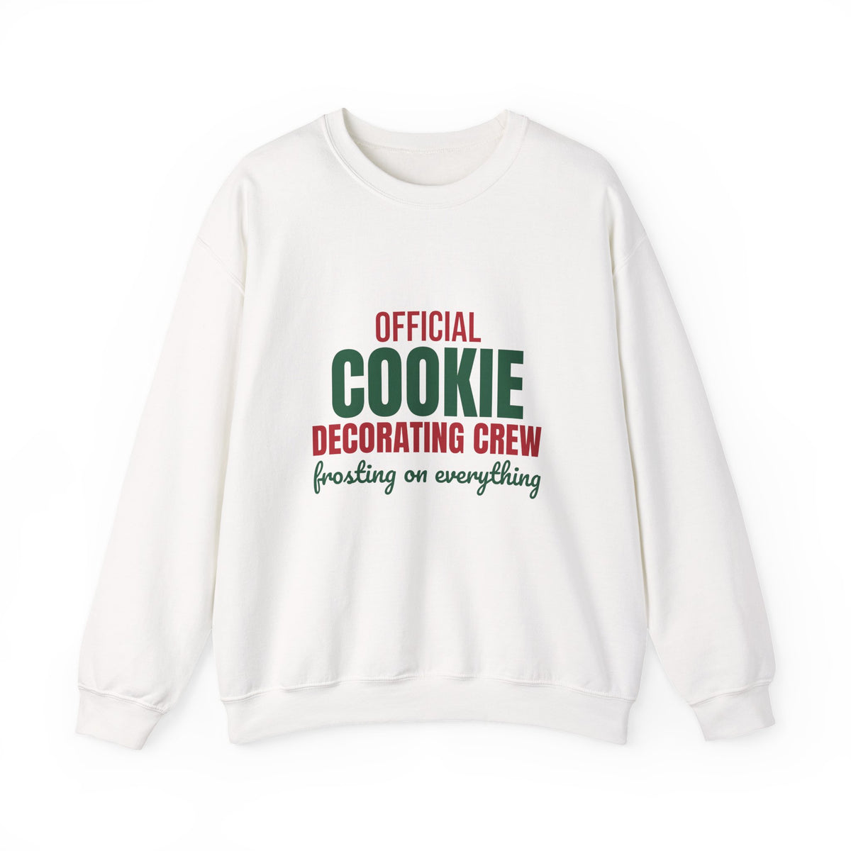 Official Cookie Decorating Crew Frosting on Everything Sweatshirt, Christmas Baking Crewneck Sweatshirt