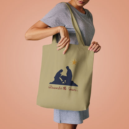 Reason for the Season Tote Bag, Christian Christmas Canvas Tote