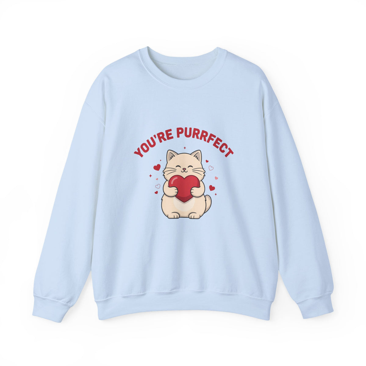 You're Purrfect Valentine Cat Sweatshirt, Cat Valentine Crewneck