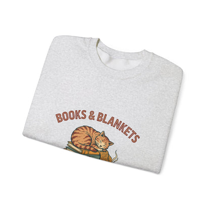 Books and Blankets Sweatshirt, Book Lover Crewneck, Bookish Sweatshirt