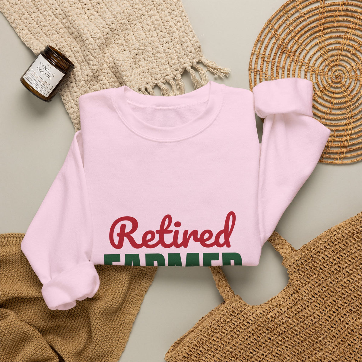 Retired Farmer Still Up at Dawn Sweatshirt, Farmer Retirement Crewneck Sweatshirt