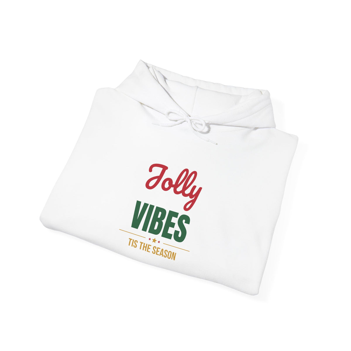 Jolly Vibes Tis the Season Hoodie, Christmas Hooded Sweatshirt, Retro Holiday Hoodie