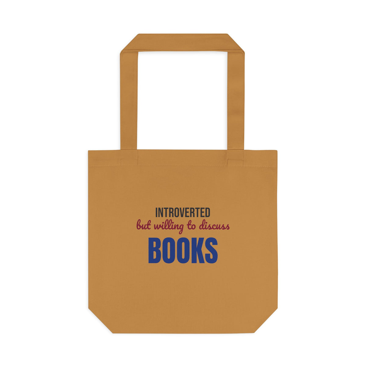 Introverted But Willing to Discuss Books Tote Bag, Introvert Book Lover Canvas Tote Bag