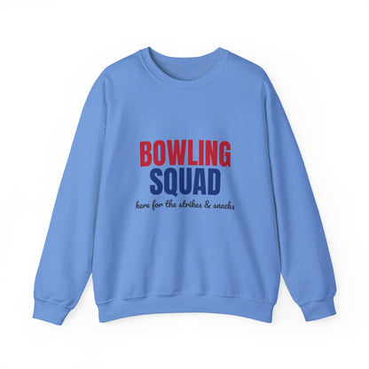 Bowling Squad Here for the Strikes and Snacks Sweatshirt, Bowling Squad Crewneck Sweatshirt