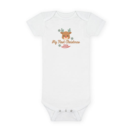 My First Christmas 2026 Baby Bodysuit