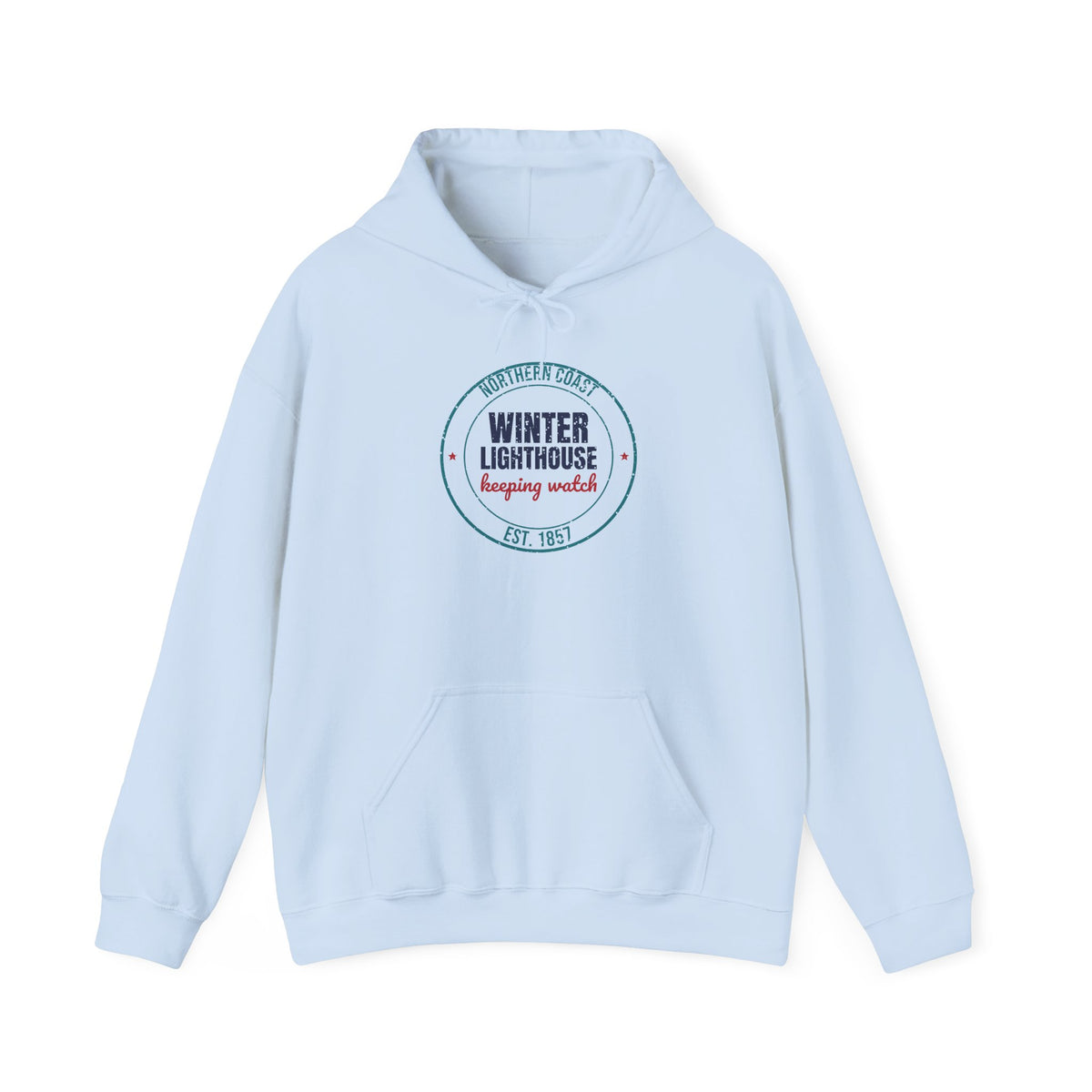 Northern Coast Winter Lighthouse Est. 1857 Hoodie, Vintage Winter Hoodie