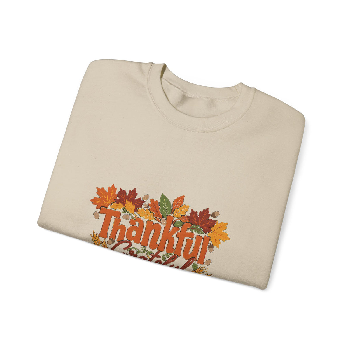 Thankful Grateful Blessed Sweatshirt, Cozy Fall Thanksgiving Crewneck, Autumn Sweater