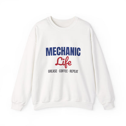 Mechanic Life Grease Coffee Repeat Sweatshirt