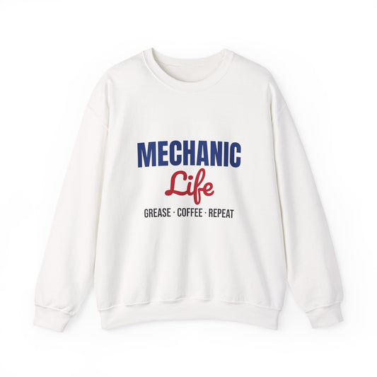 Mechanic Life Grease Coffee Repeat Sweatshirt