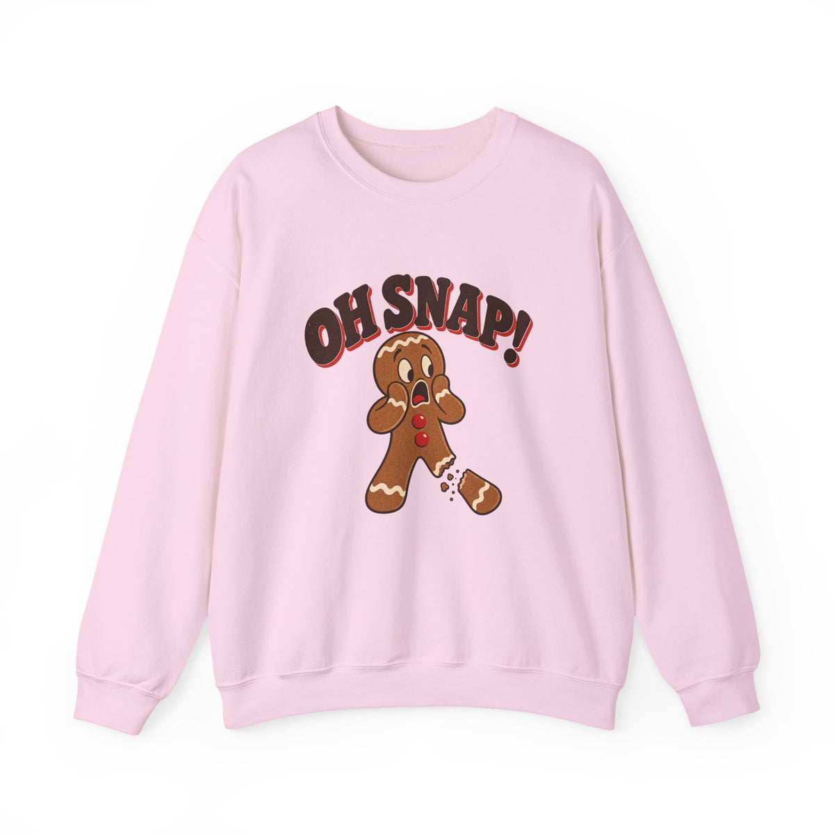 Oh Snap Gingerbread Man Funny Christmas Sweatshirt, Funny Gingerbread Crewneck Sweatshirt