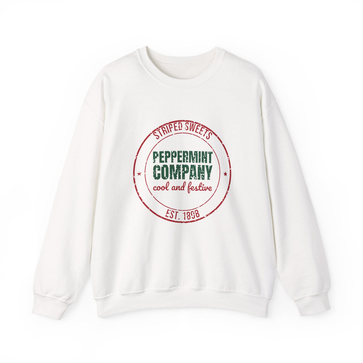 Striped Sweets Peppermint Company Est. 1898 Sweatshirt, Vintage Christmas Crewneck Sweatshirt