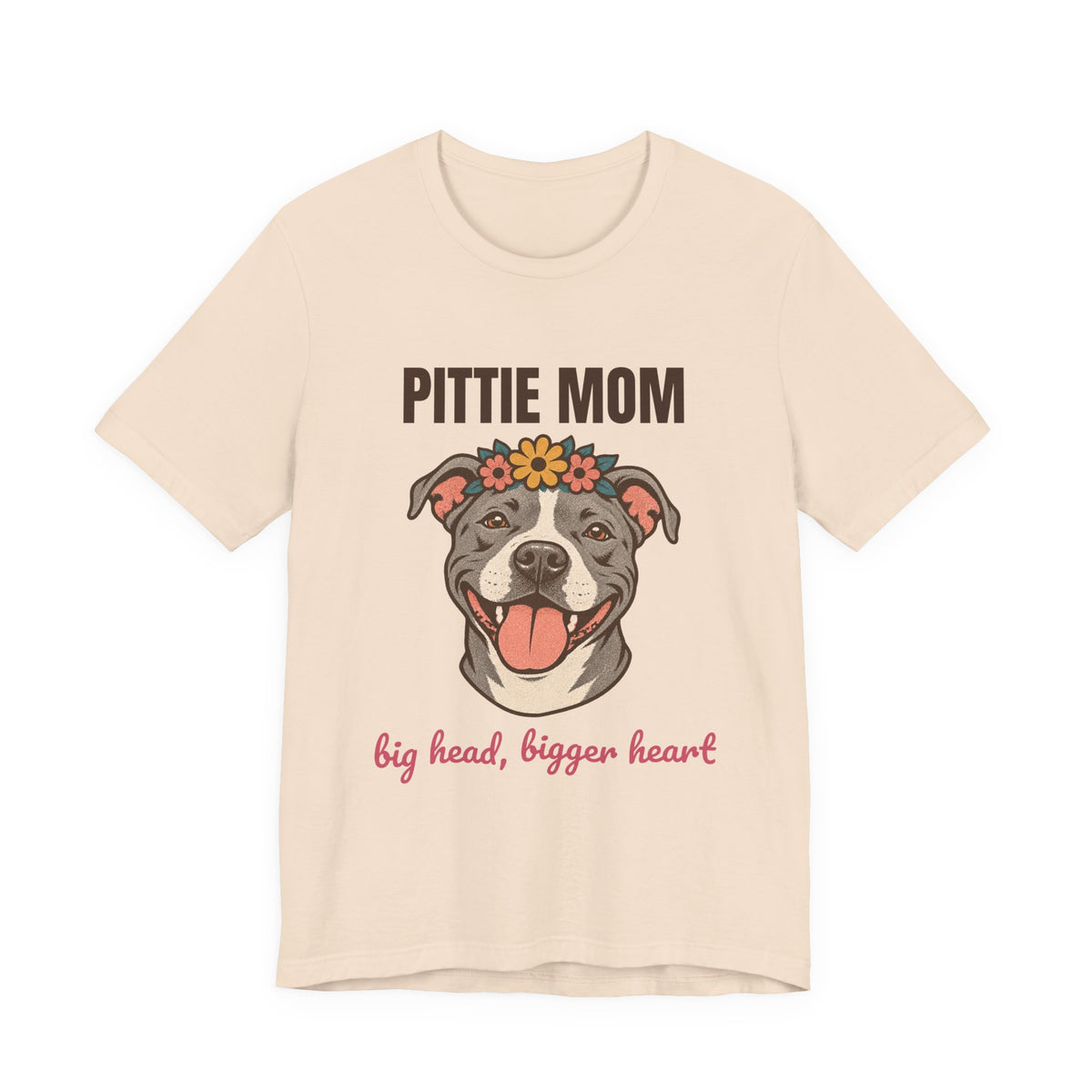Pittie Mom Big Head Bigger Heart Shirt, Retro Pittie Mom T-Shirt, Vintage Pittie Mom Gift