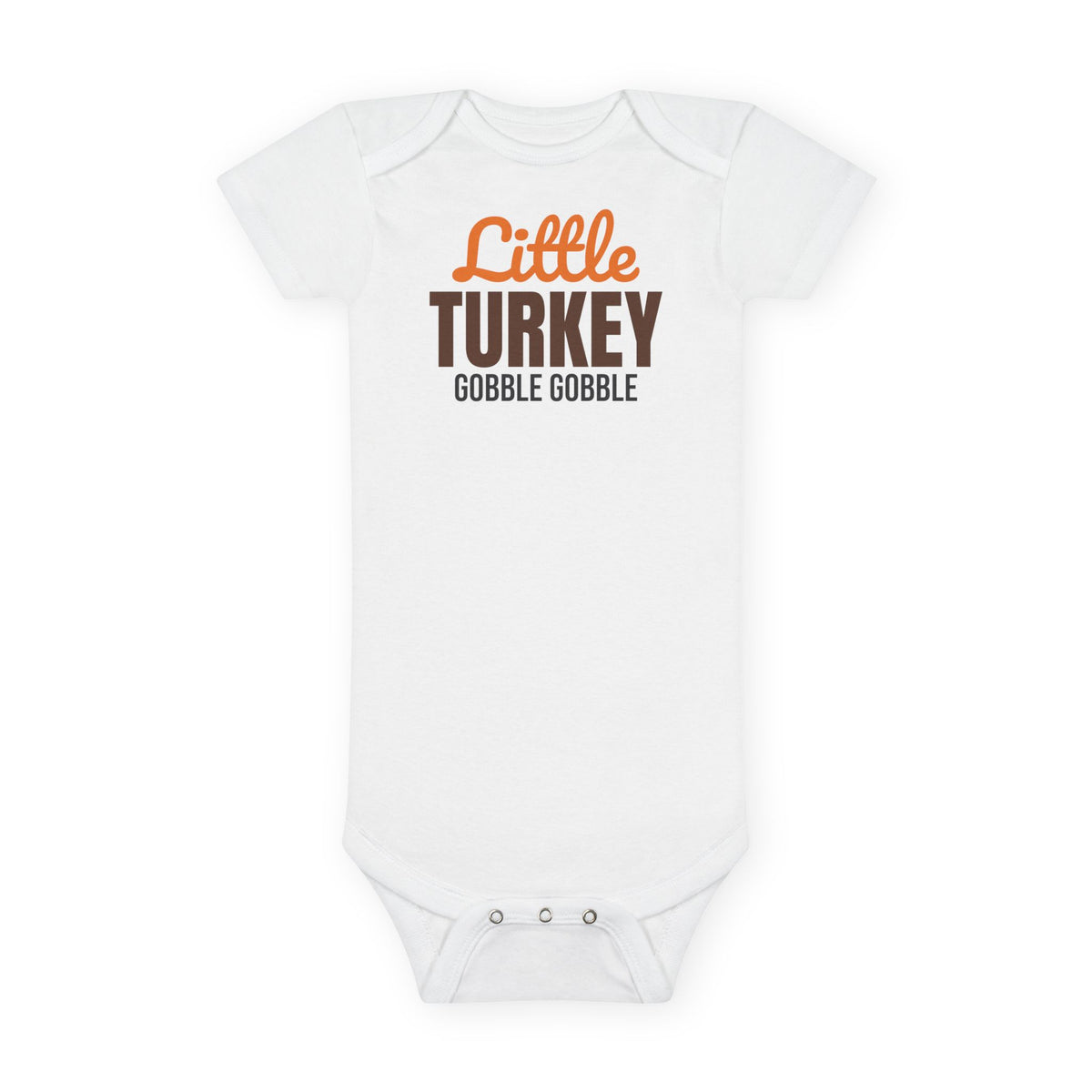 Little Turkey Thanksgiving Baby Bodysuit, Gobble Gobble Onesie