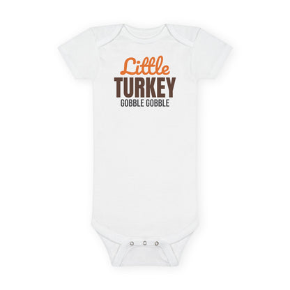 Little Turkey Thanksgiving Baby Bodysuit, Gobble Gobble Onesie