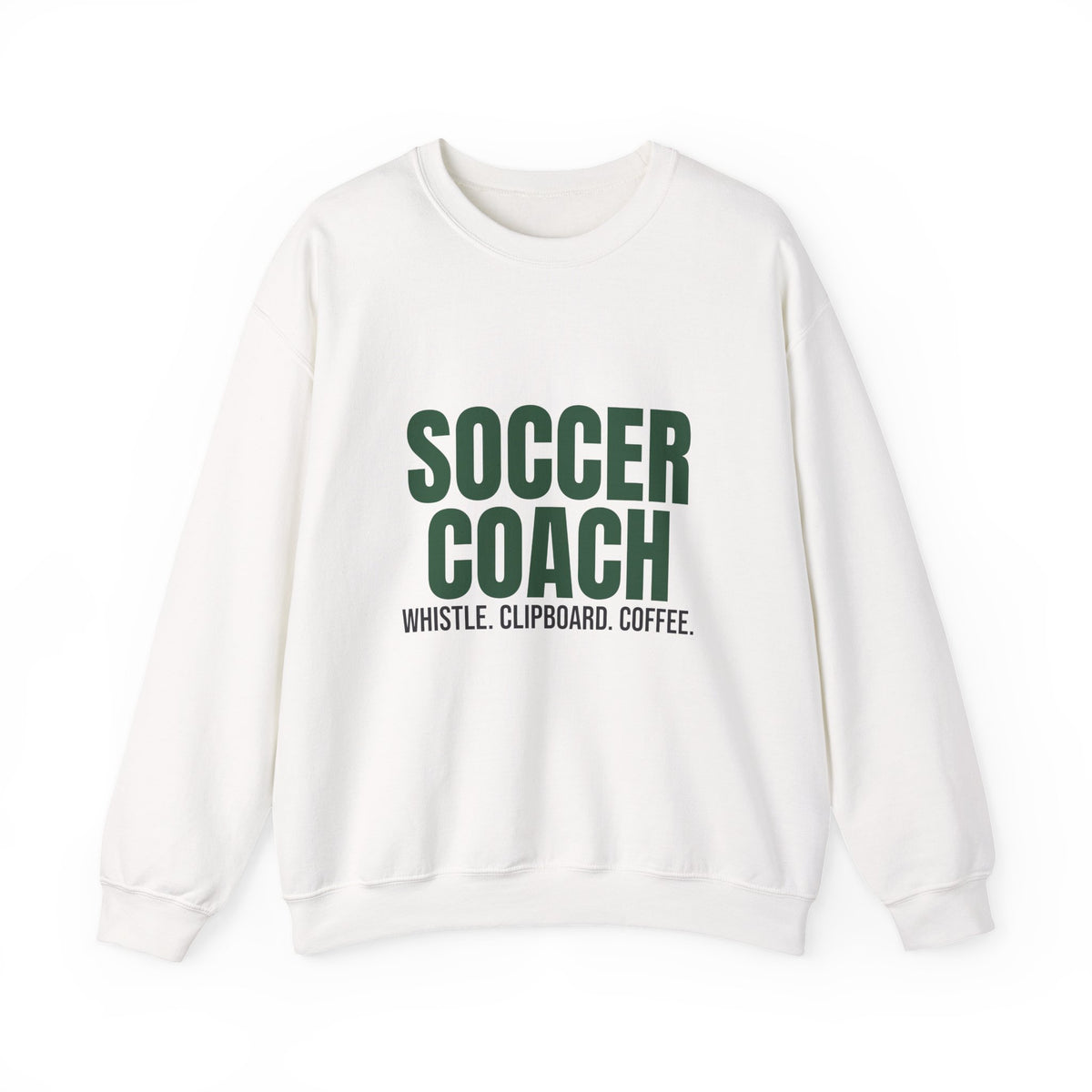 Soccer Coach Whistle Clipboard Coffee Sweatshirt, Soccer Coach Crewneck