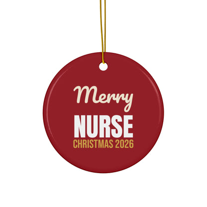 Merry Nurse Christmas Ornament 2026, Nurse Keepsake Ornament, Nurse Gift