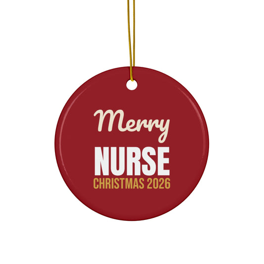 Merry Nurse Christmas Ornament 2026, Nurse Keepsake Ornament, Nurse Gift