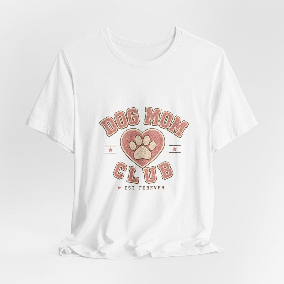 Dog Mom Club Shirt, Varsity Dog Mom T-Shirt, Paw Print Gift for Dog Lovers