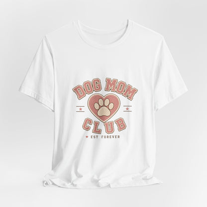 Dog Mom Club Shirt, Varsity Dog Mom T-Shirt, Paw Print Gift for Dog Lovers