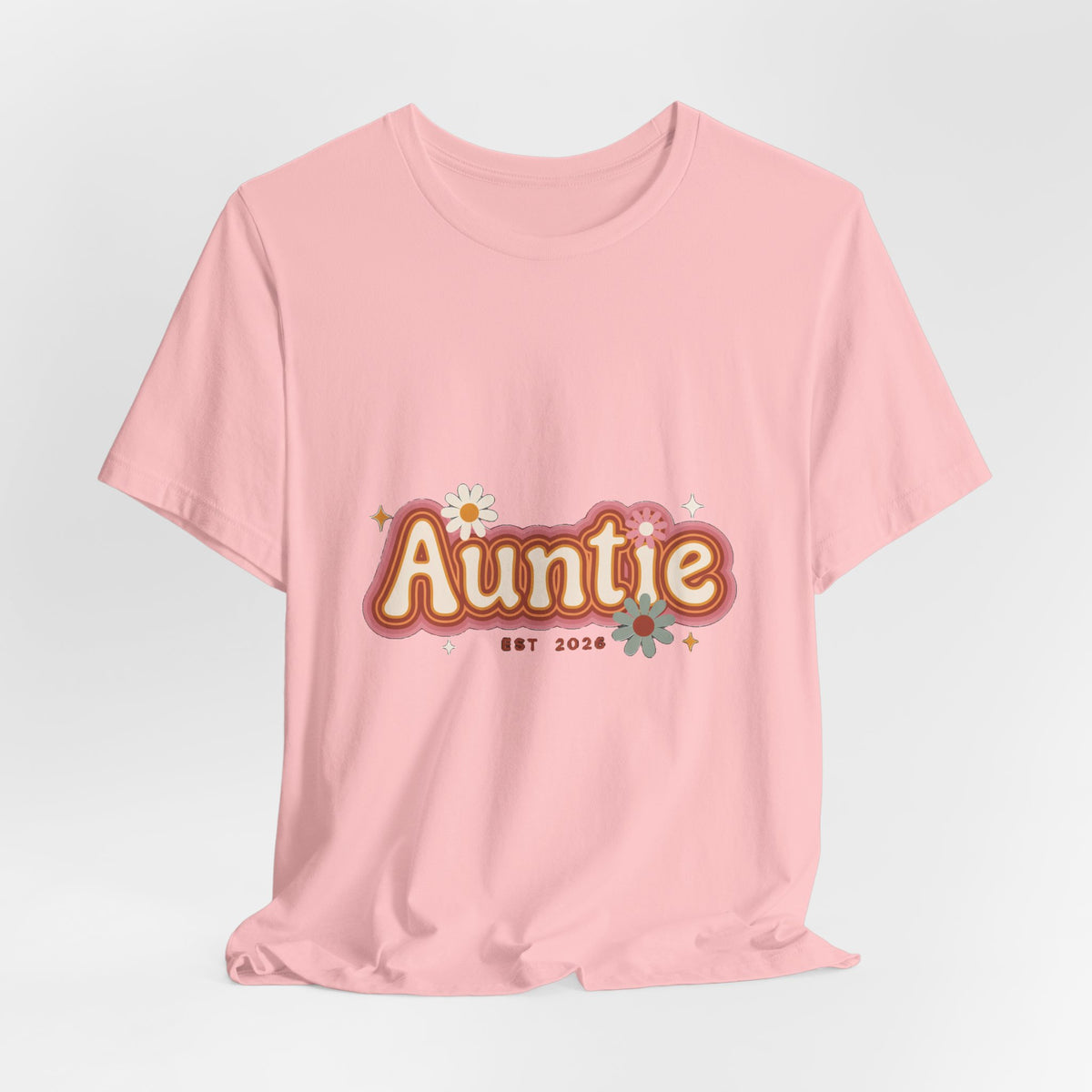 Auntie Est 2026 Shirt, Retro New Aunt T-Shirt, Pregnancy Announcement Gift for Aunt