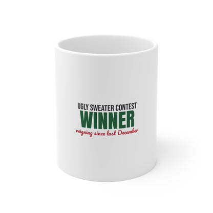 Ugly Sweater Contest Winner Mug, Ugly Sweater Contest Winner Mug 11oz