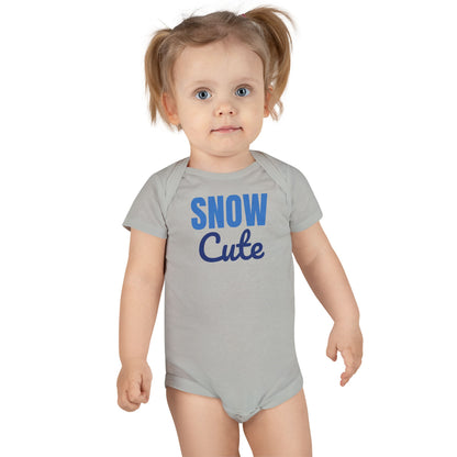 Snow Cute Winter Baby Bodysuit, Christmas Baby Onesie