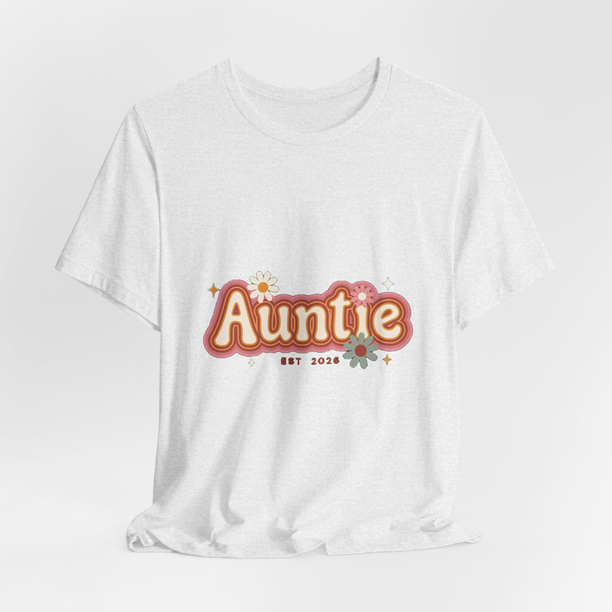 Auntie Est 2026 Shirt, Retro New Aunt T-Shirt, Pregnancy Announcement Gift for Aunt