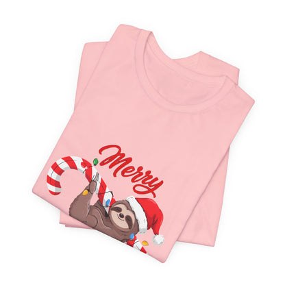 Merry Slothmas Shirt, Funny Sloth Christmas T-Shirt, Lazy Holiday Tee