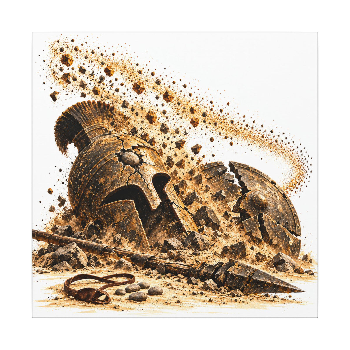 The Giant and the Sling Canvas Wall Art, Symbolic Fine Art Print, By Xudeyda