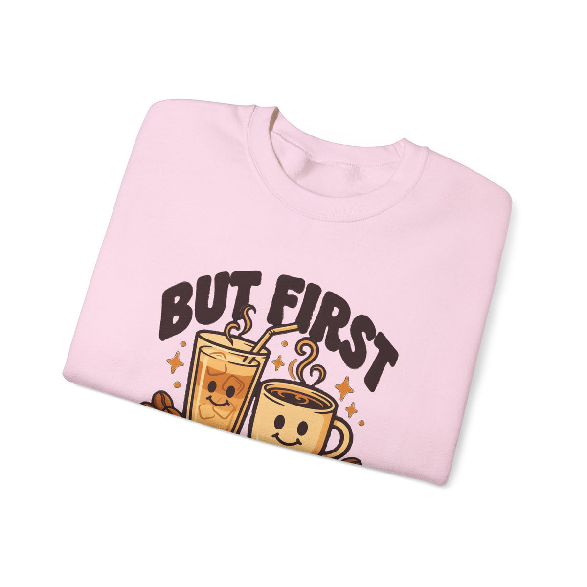But First Coffee Sweatshirt, Retro Coffee Lover Crewneck
