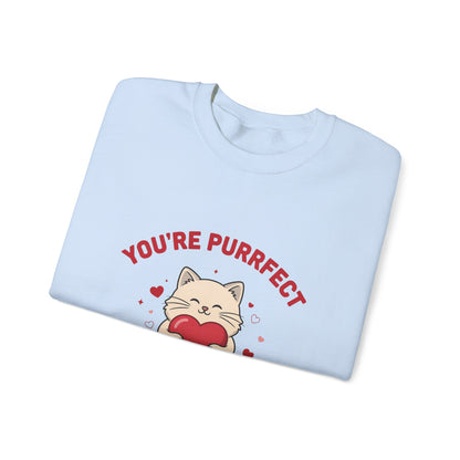 You're Purrfect Valentine Cat Sweatshirt, Cat Valentine Crewneck