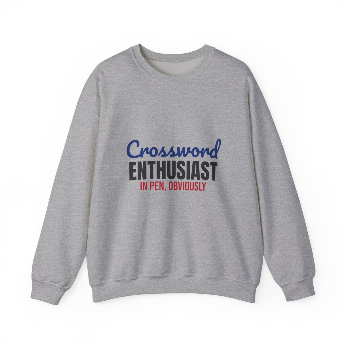 Crossword Enthusiast In Pen Obviously Sweatshirt, Crossword Enthusiast Crewneck Sweatshirt