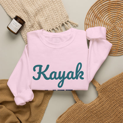 Kayak Life Paddle Relax Repeat Sweatshirt, Kayaking Crewneck Sweatshirt