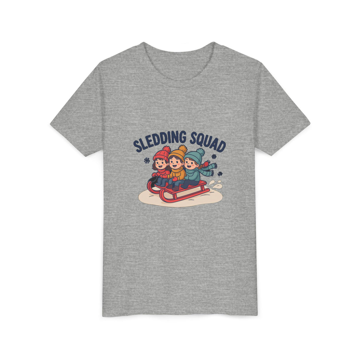 Sledding Squad Winter Kids Kids Shirt, Sledding Squad Kids T-Shirt