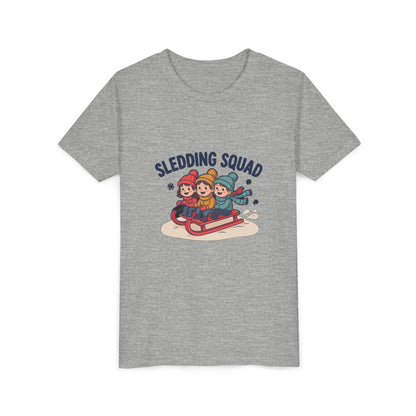 Sledding Squad Winter Kids Kids Shirt, Sledding Squad Kids T-Shirt