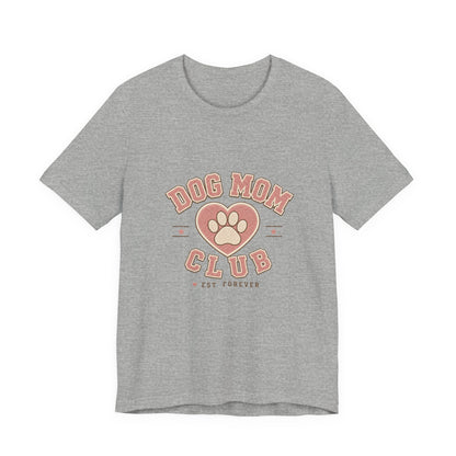 Dog Mom Club Shirt, Varsity Dog Mom T-Shirt, Paw Print Gift for Dog Lovers