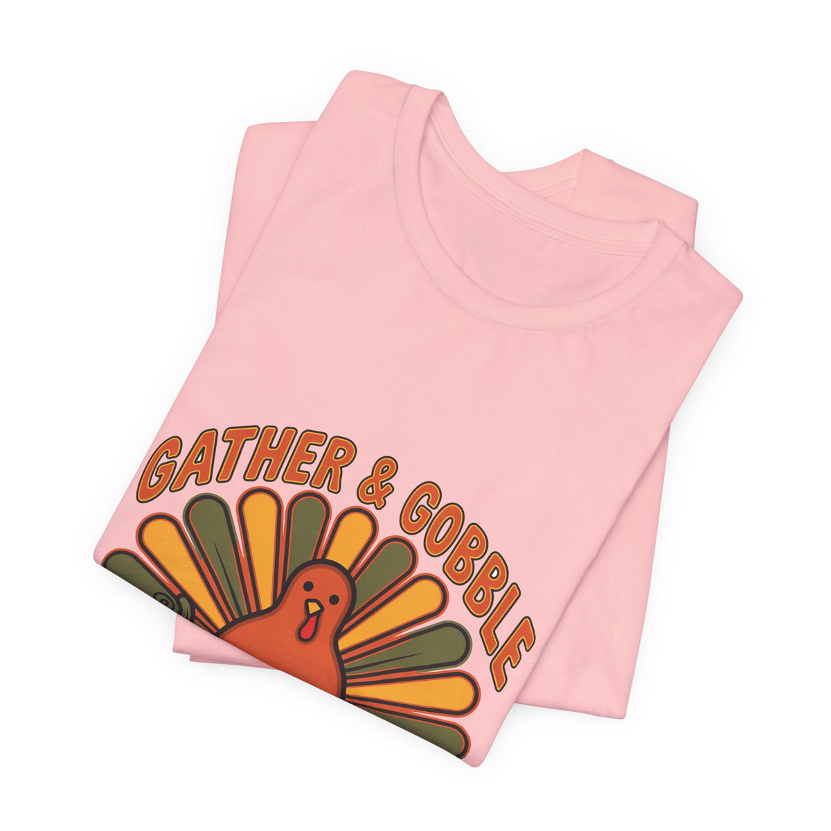 Gather and Gobble Retro Turkey Shirt, Gather and Gobble Thanksgiving Shirt, Retro Turkey Tee