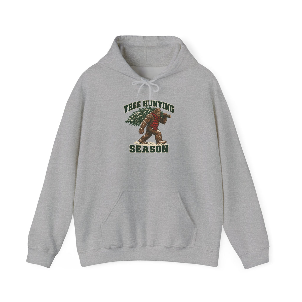 Tree Hunting Season Bigfoot Christmas Tree Hoodie, Bigfoot Christmas Hoodie