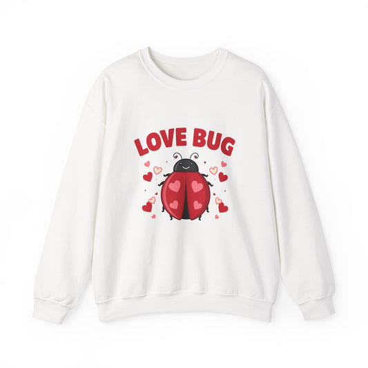 Love Bug Valentine Ladybug Sweatshirt, Ladybug Valentine Crewneck