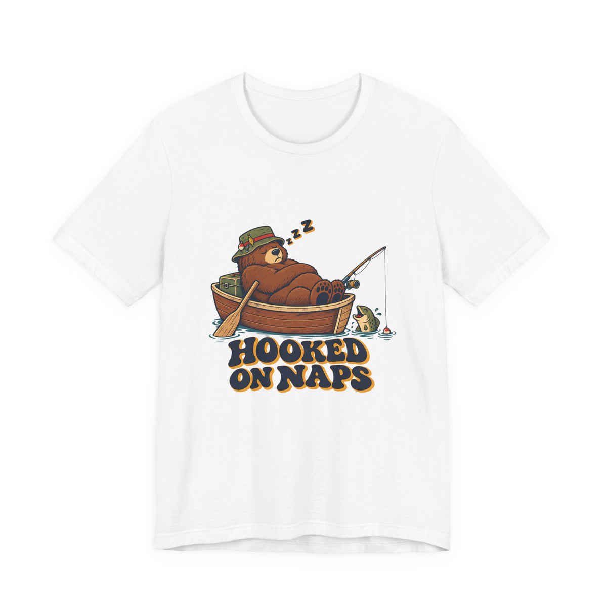 Hooked on Naps Fishing Bear Shirt, Funny Fishing T-Shirt, Funny Fishing Gift