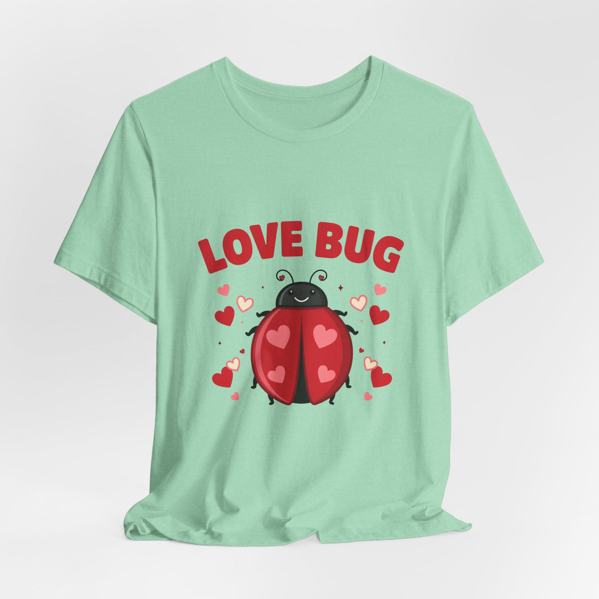 Love Bug Valentine Ladybug Shirt, Ladybug Valentine T-Shirt, Valentines Day Tee