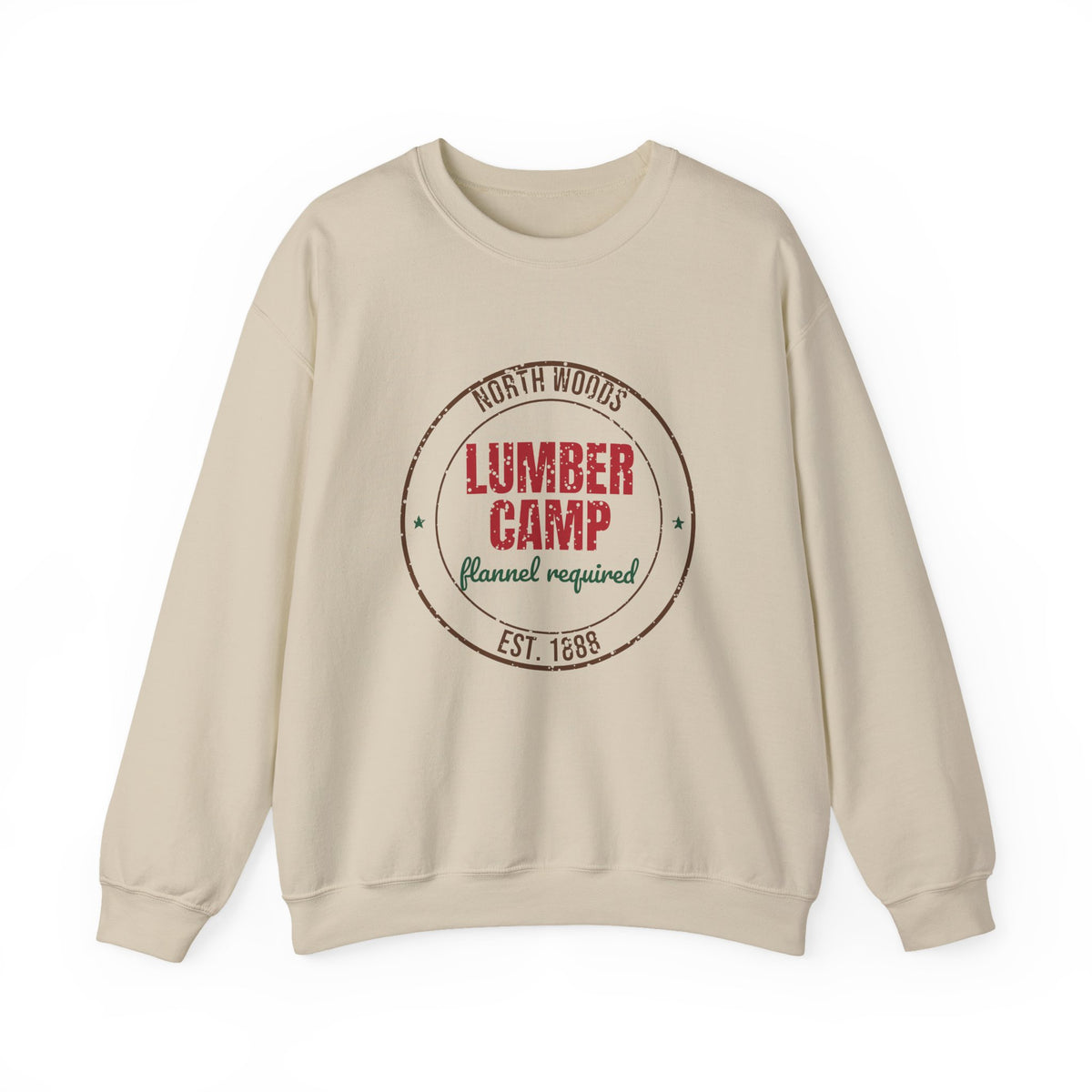 North Woods Lumber Camp Est. 1888 Sweatshirt, Vintage Lumberjack Crewneck Sweatshirt