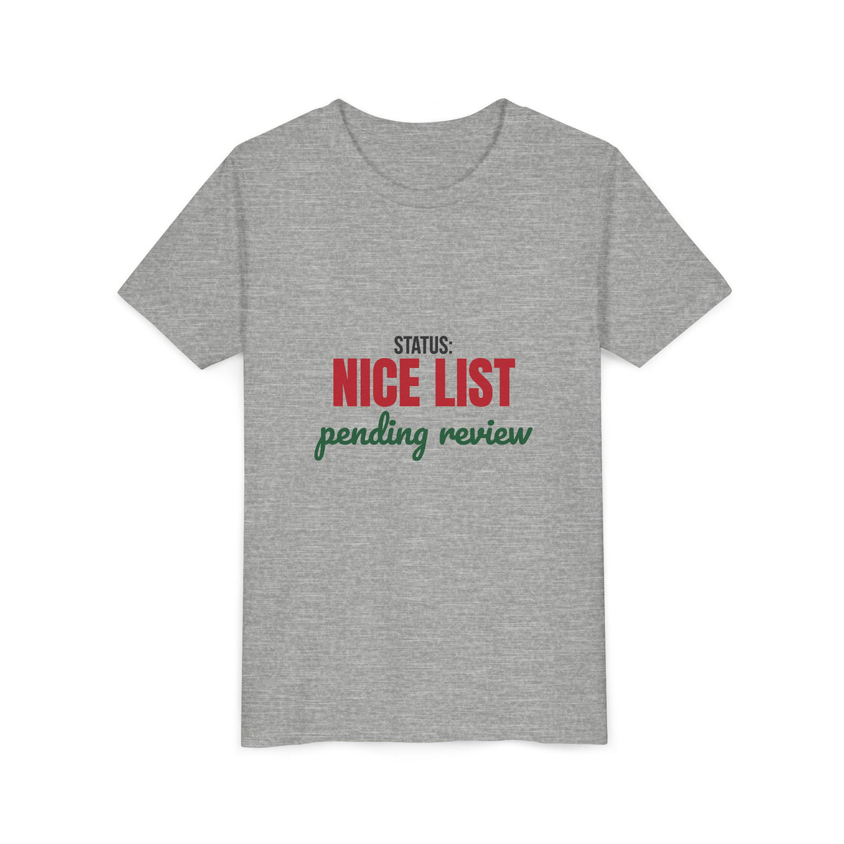 Status Nice List Pending Review Kids Shirt, Kids Nice List Pending Christmas Tee