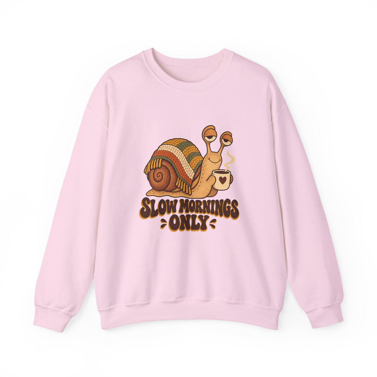 Slow Mornings Only Coffee Snail Sweatshirt, Coffee Snail Crewneck Sweatshirt