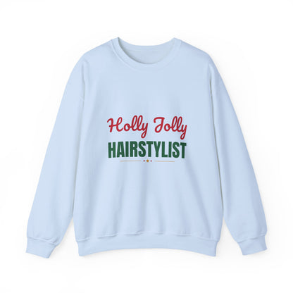 Holly Jolly Hairstylist Sweatshirt, Hairstylist Christmas Crewneck