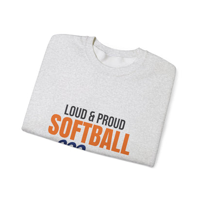 Loud and Proud Softball Mom Sweatshirt, Softball Mom Crewneck
