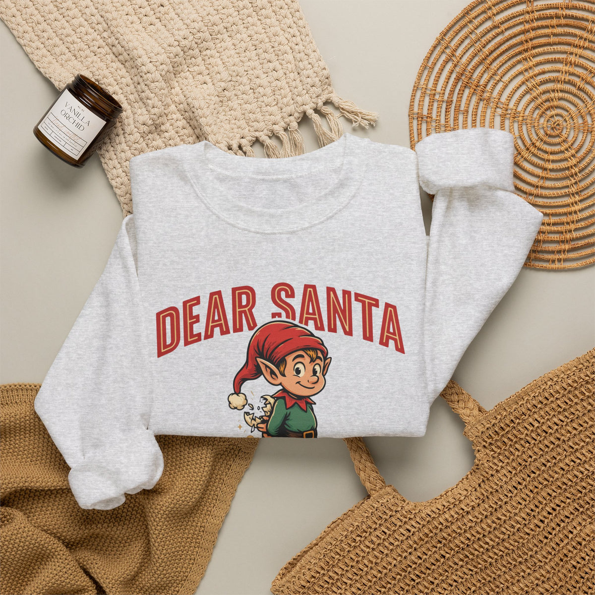 Dear Santa I Can Explain Sweatshirt, Funny Christmas Crewneck