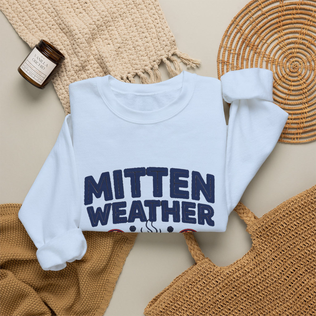 Mitten Weather Hot Cocoa Sweatshirt, Mitten Weather Crewneck Sweatshirt