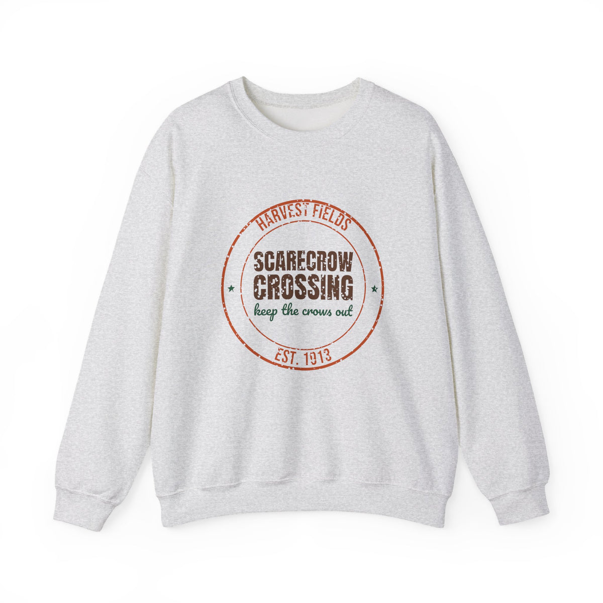 Harvest Fields Scarecrow Crossing Est. 1913 Sweatshirt, Vintage Fall Crewneck Sweatshirt